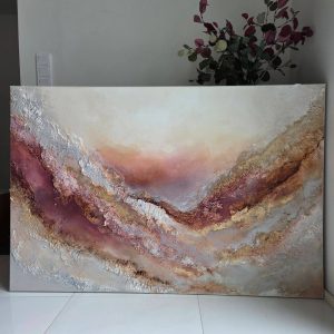 Teos kankaalle "Every sunset is also a sunrise" 100cm x 150cm