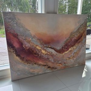 Teos kankaalle "Every sunset is also a sunrise" 100cm x 150cm