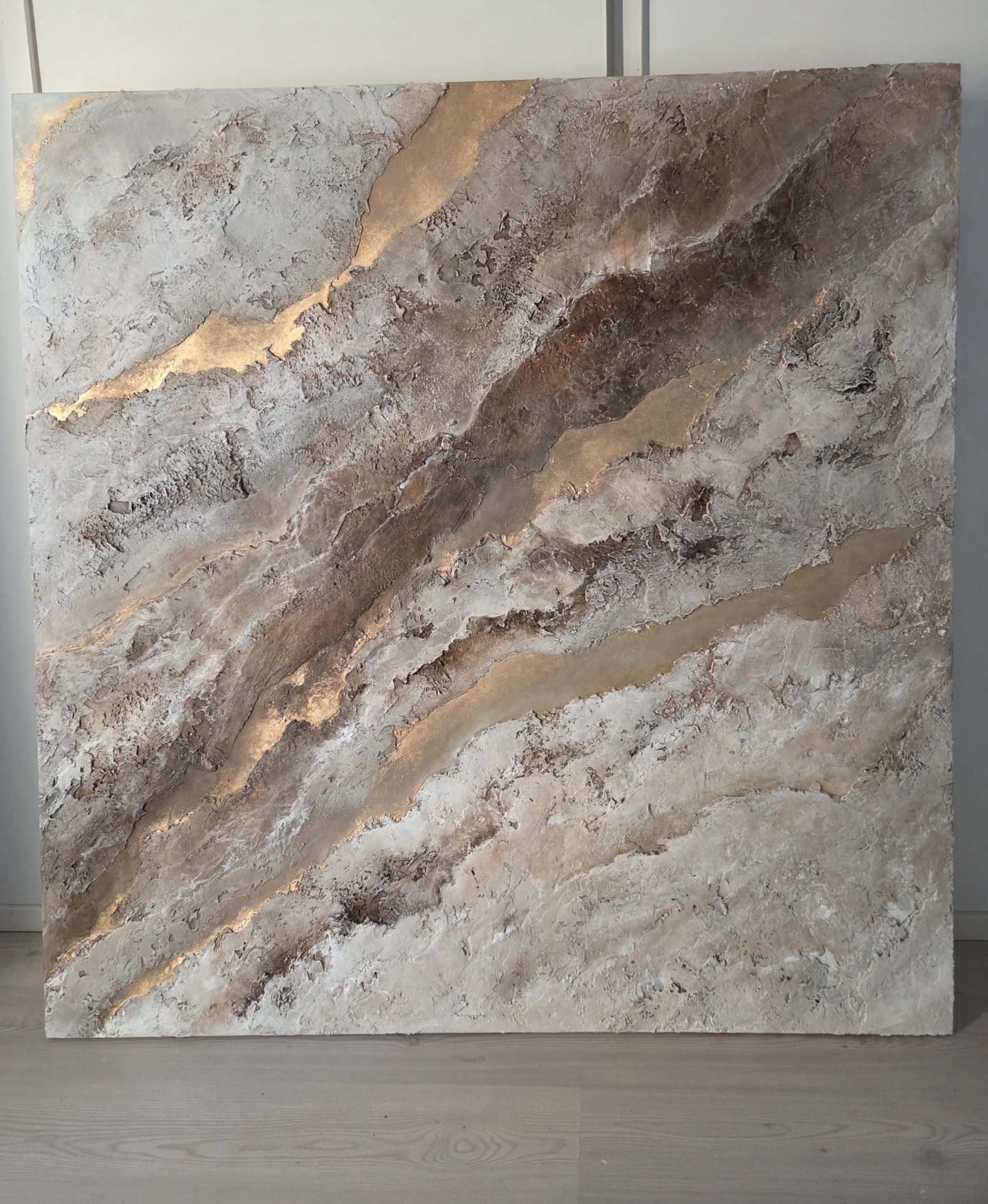 Teos kankaalle "Ajan kerrokset" 130cm x 130cm