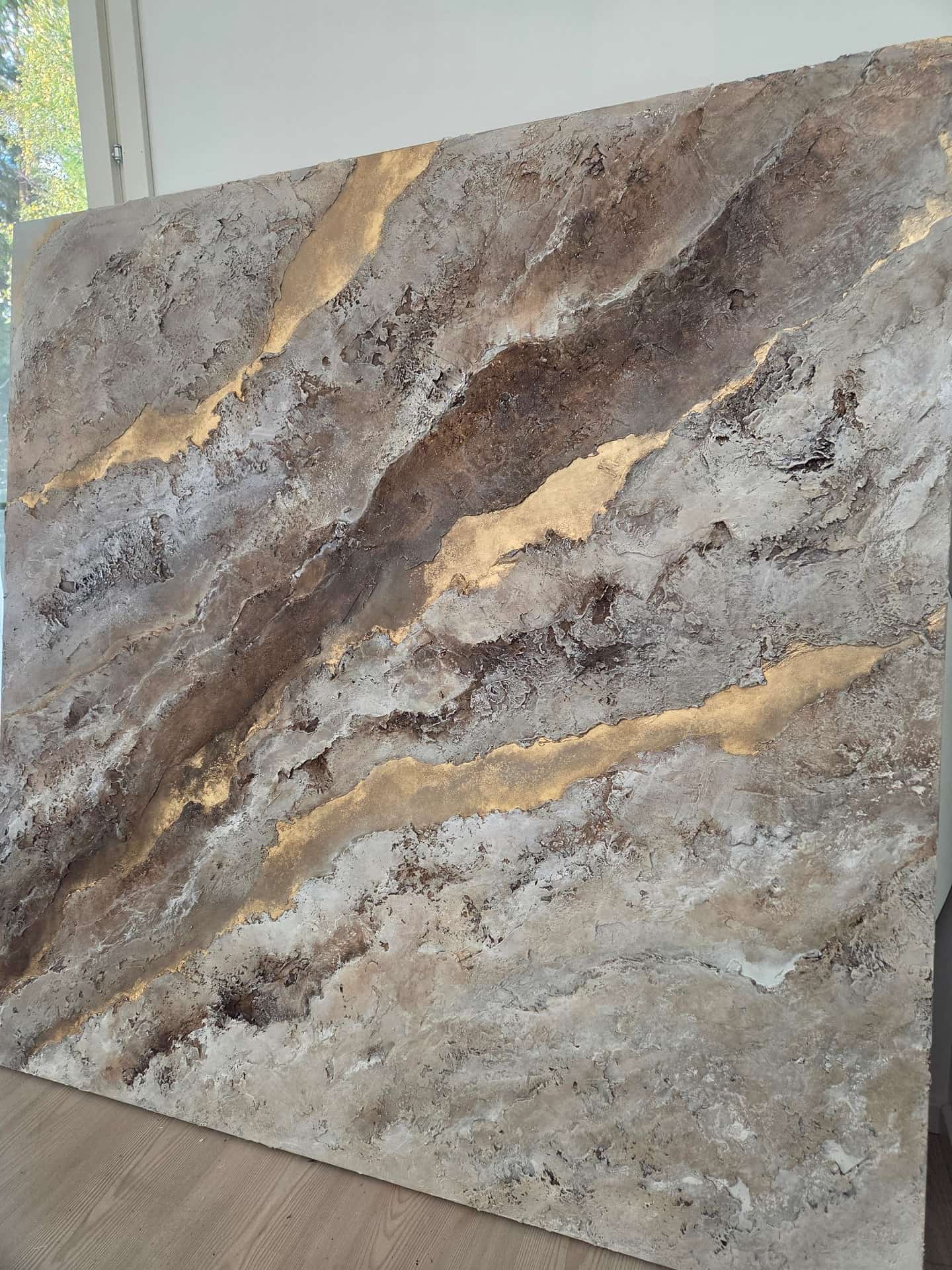 Teos kankaalle "Ajan kerrokset" 130cm x 130cm - Image 2
