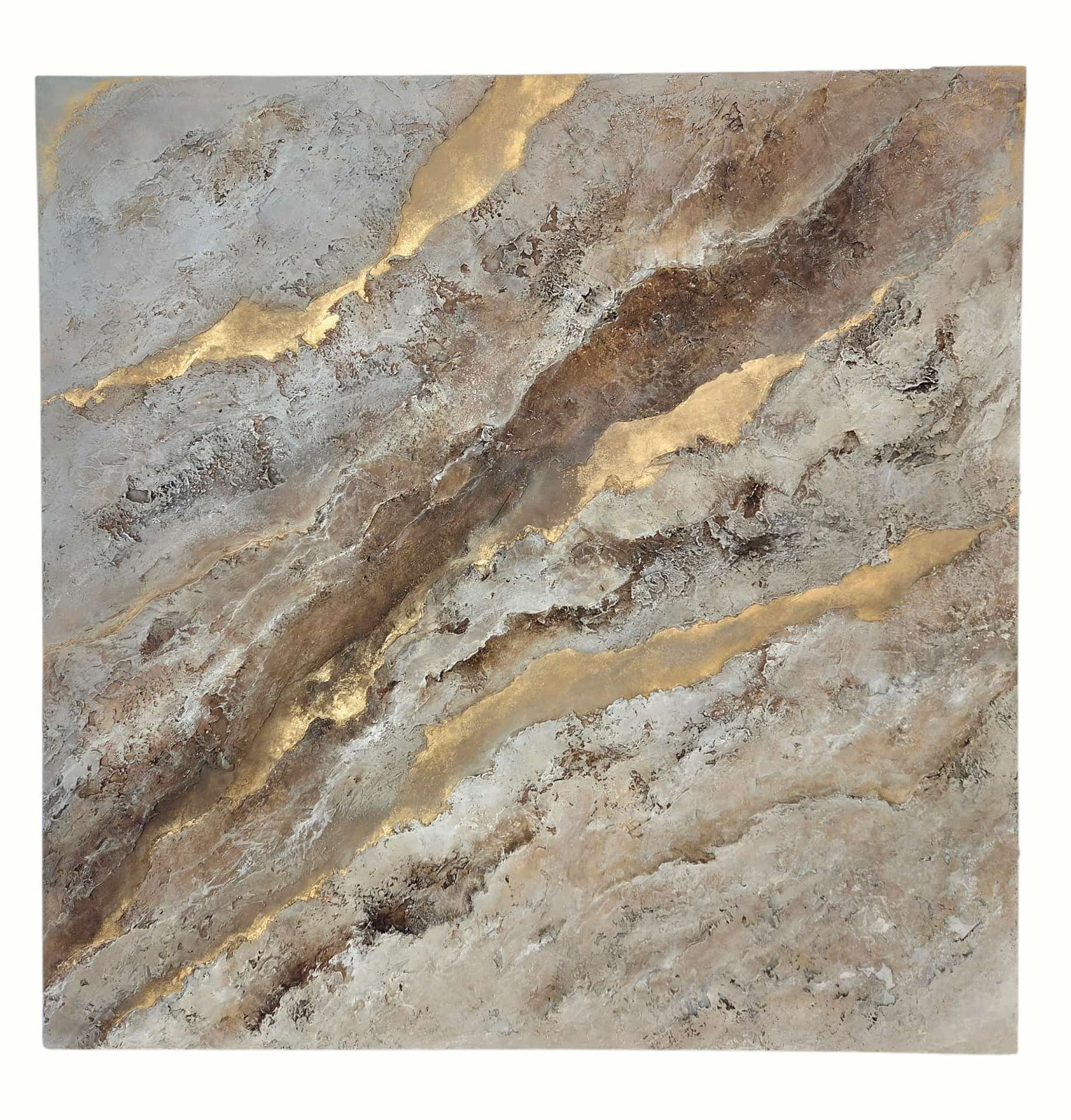 Teos kankaalle "Ajan kerrokset" 130cm x 130cm
