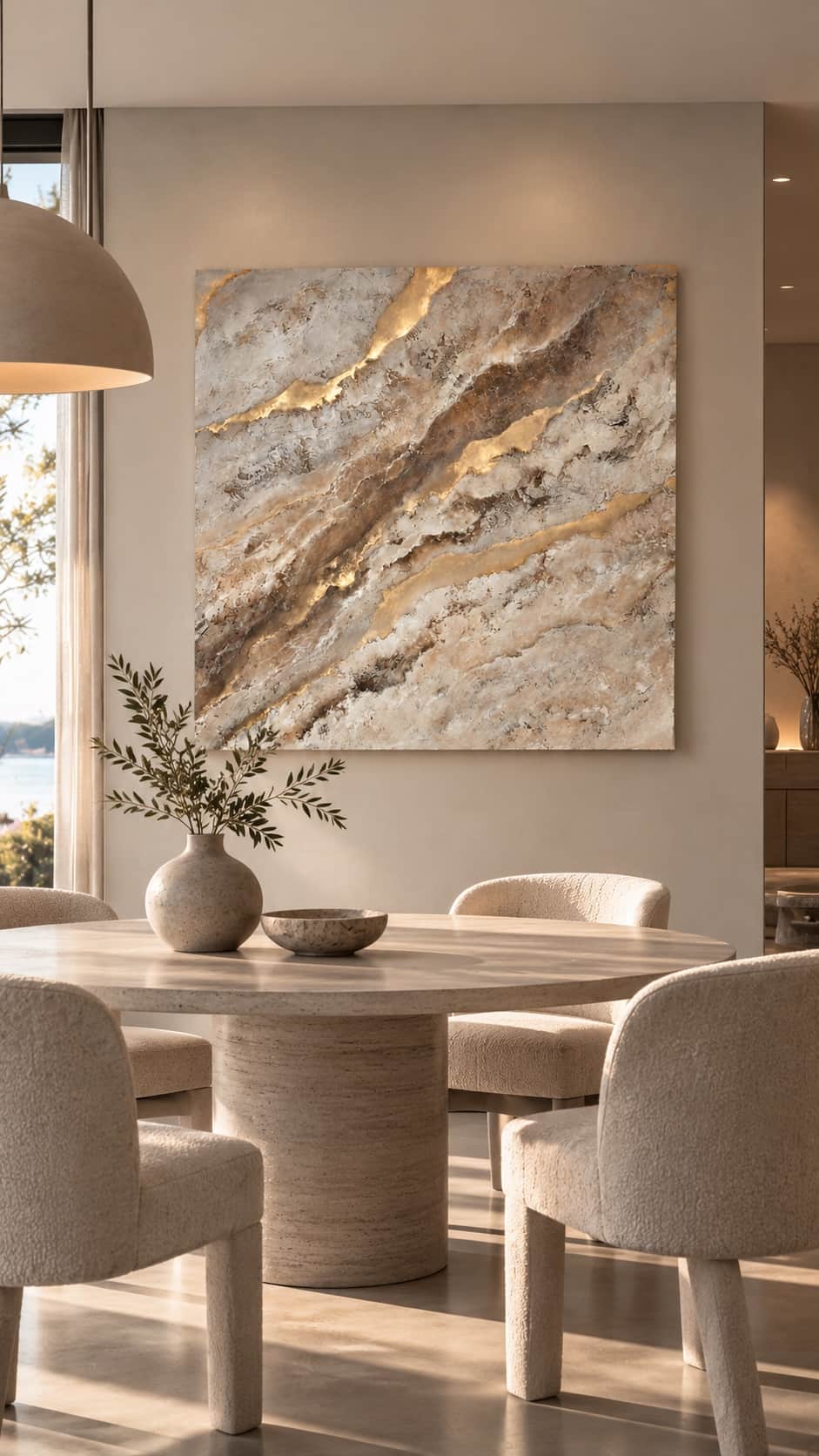 Teos kankaalle "Ajan kerrokset" 130cm x 130cm - Image 3