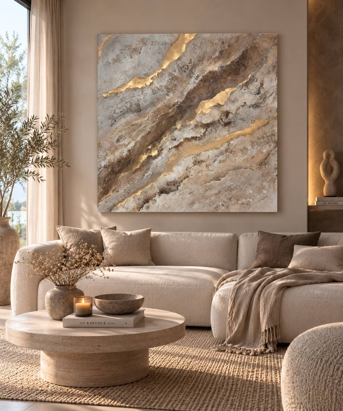 Teos kankaalle "Ajan kerrokset" 130cm x 130cm - Image 2
